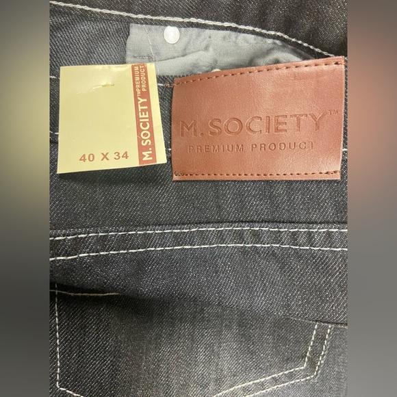 NWT M SOCIETY MEN FASHIONABLE JEANS SIZE 40 INSEAM 34 - Picture 7 of 7